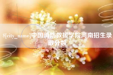 云梦中国消防救援学院河南招生录取分数