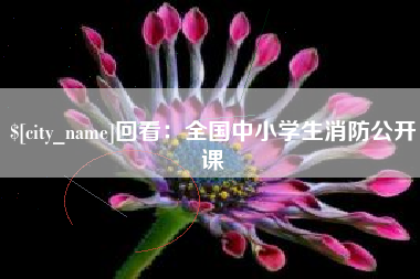 云梦回看：全国中小学生消防公开课