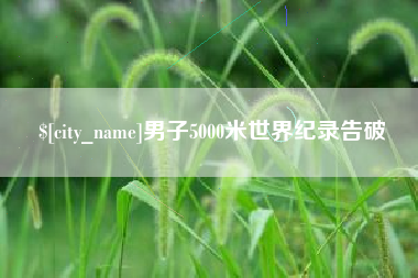 云梦男子5000米世界纪录告破