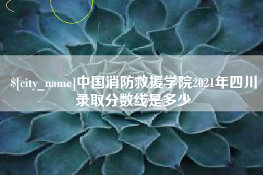 云梦中国消防救援学院2021年四川录取分数线是多少