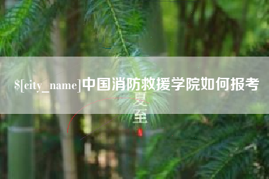 云梦中国消防救援学院如何报考