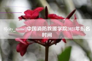 云梦中国消防救援学院2021年报名时间