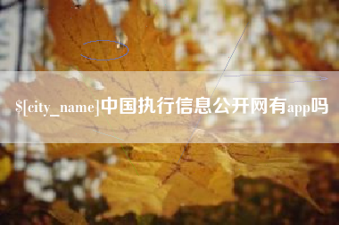 云梦中国执行信息公开网有app吗