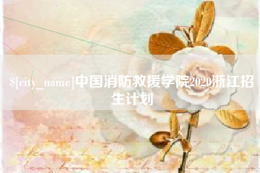 云梦中国消防救援学院2020浙江招生计划