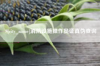 云梦消防设施操作员证真伪查询