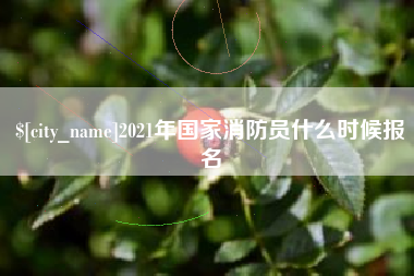 云梦2021年国家消防员什么时候报名