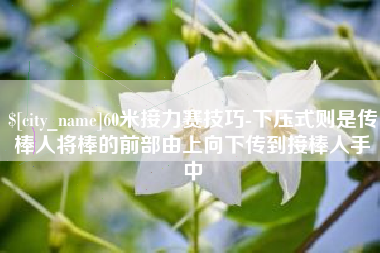 云梦60米接力赛技巧-下压式则是传棒人将棒的前部由上向下传到接棒人手中