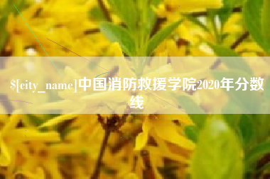 云梦中国消防救援学院2020年分数线
