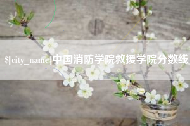 云梦中国消防学院救援学院分数线